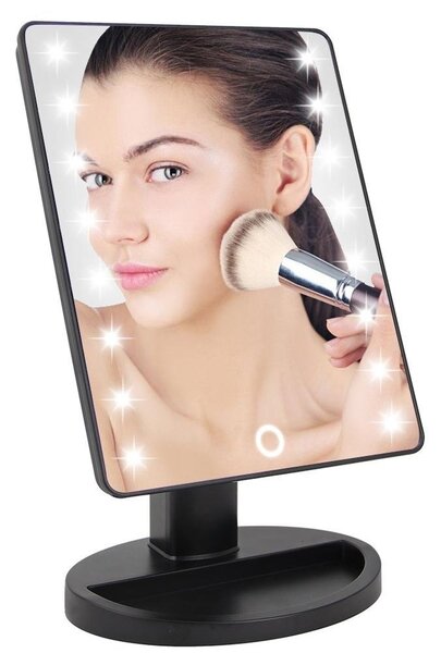 SPECCHIO DA TRUCCO ILLUMINATO 16 LED PORTATILE MAKE UP COSMETICO CAMERINO