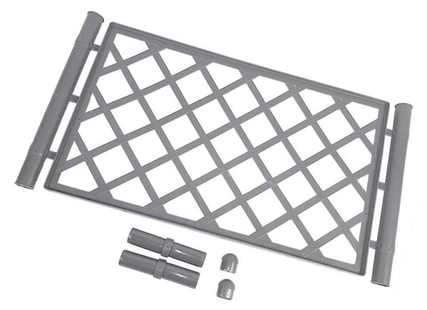 Vaso SPALLIERA/TRALICCIO STEFANPLAST in plastica colore Stone grey H 54 cm, L 20 x P 100 cm