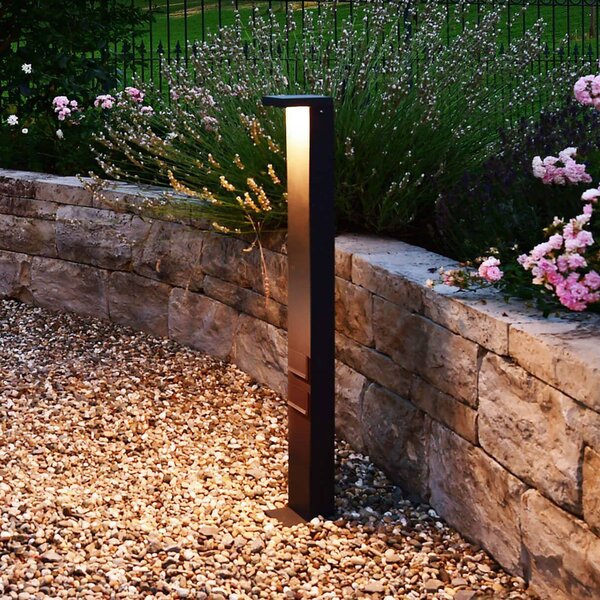 Deko-Light Lampioncino da giardino Lerna, Alluminio / Grigio / Zincato, Alluminio, Moderno, Lampada LED da esterni