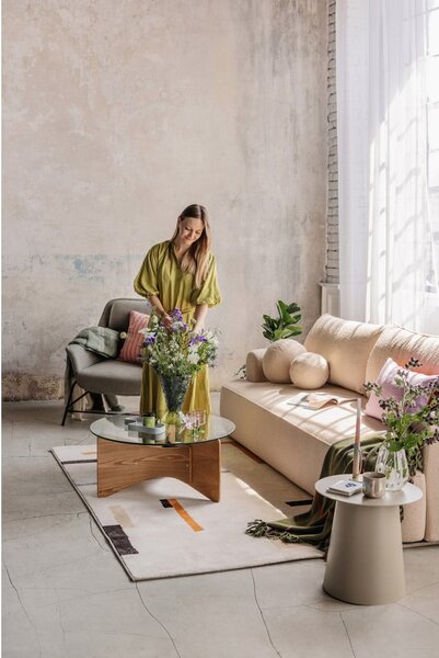 Divano verde allungabile con rivestimento in bouclé 247 cm Quinoa – Bonami Selection