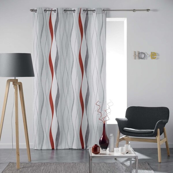 Tenda rossa e bianca 140x260 cm Ondulys - douceur d'intérieur