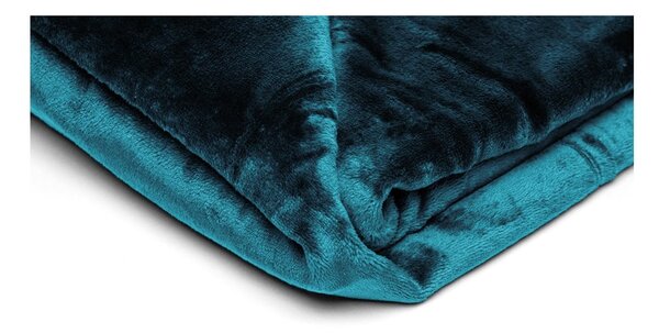 Coperta in micropile blu petrolio , 150 x 200 cm - My House