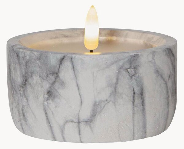 Candela a LED a blocco con fiamma marmo con funzione timer