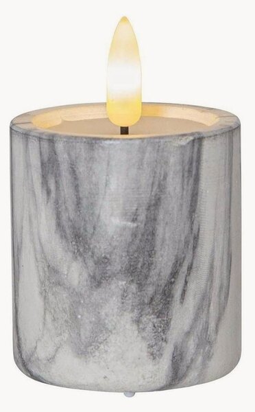Candele a LED a blocco fiamma Marble con funzione timer, 2 pz