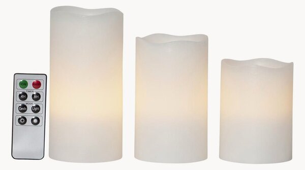 Set di 3 candele LED May con funzione timer e telecomando
