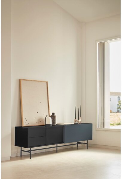 Tavolo TV nero-antracite 180x56 cm Nube - Teulat