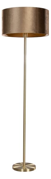 Lampada da Terra in Ottone con Paralume in Velluto Bronzo 50cm - Simplo