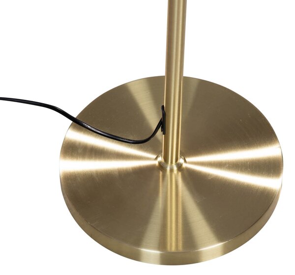 Lampada da terra oro con paralume ovale in velluto nero 50 cm - Parte