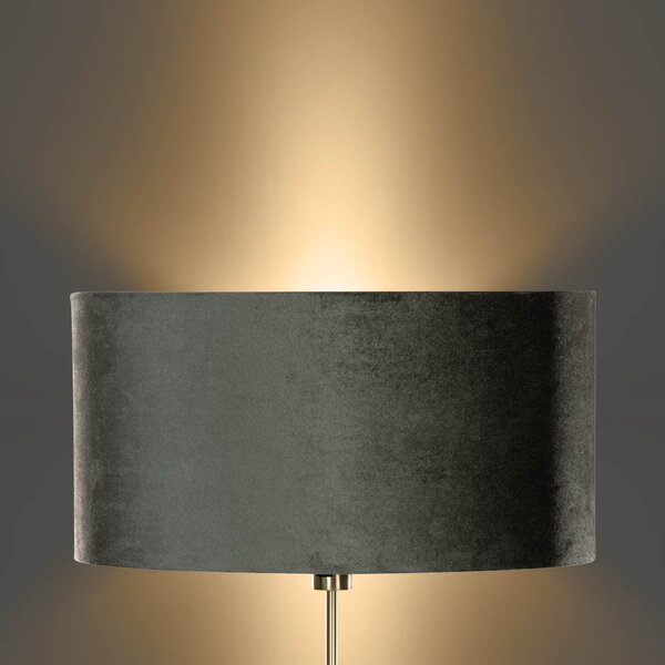 Lampada da terra oro con paralume ovale in velluto verde 50 cm - Parte