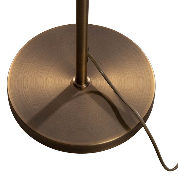 Lampada da terra bronzo con paralume ovale in velluto, motivo a foglie, 50 cm - Parte