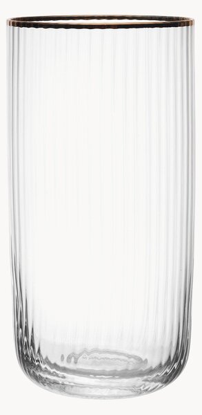 Set di 4 bicchieri alti in cristallo scanalato Mikasa Sorrento