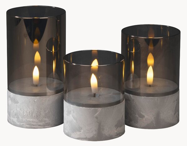 Set di 3 candele a LED Verona