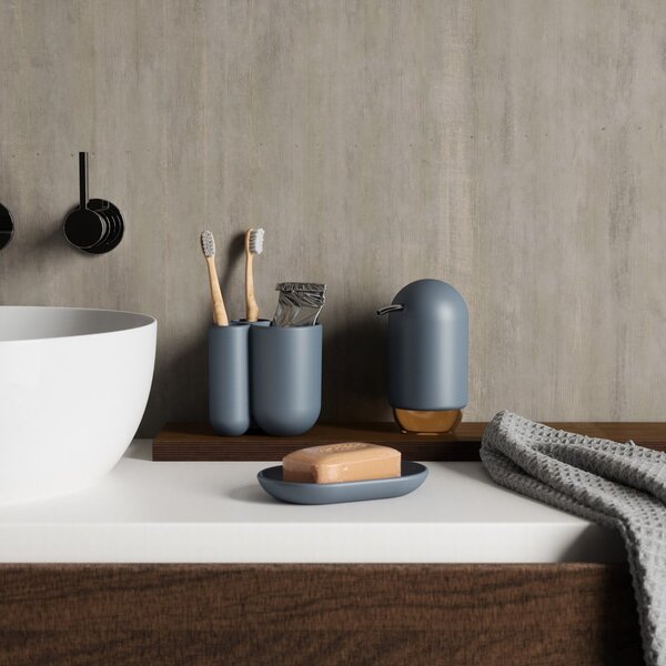 Dispenser di sapone in plastica blu Touch - Umbra