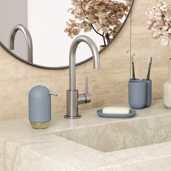 Dispenser di sapone in plastica blu Touch - Umbra