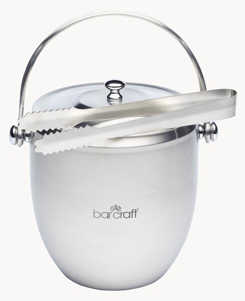 Glacette in acciaio inossidabile con coperchio e pinze BarCraft