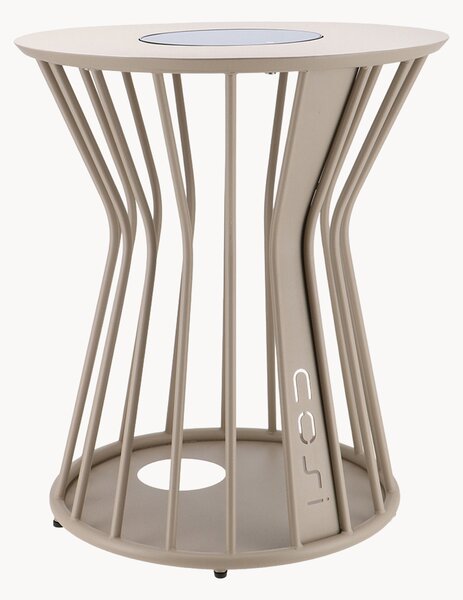 Tavolino rotondo LED da interno e esterno con pannello solare Cosilumia
