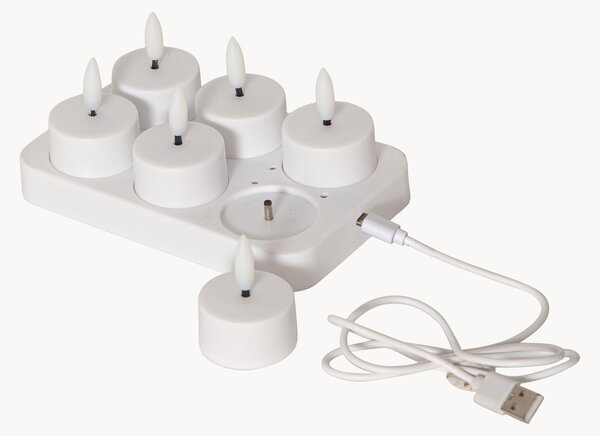Set di 6 candele a LED Flame Charge