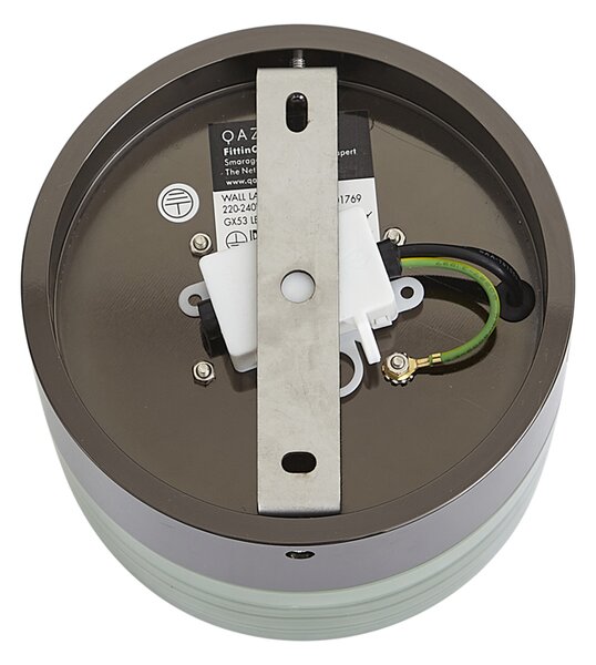 Lampada da parete di design nera con vetro verde chiaro IP44 - Michele