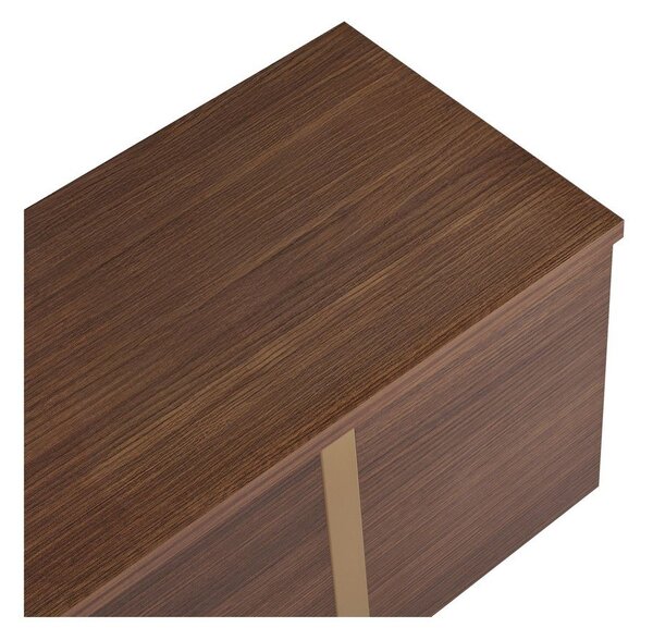 Mobile TV colore naturale scuro con effetto noce 180x50x30 cm Onera – Kalune Design