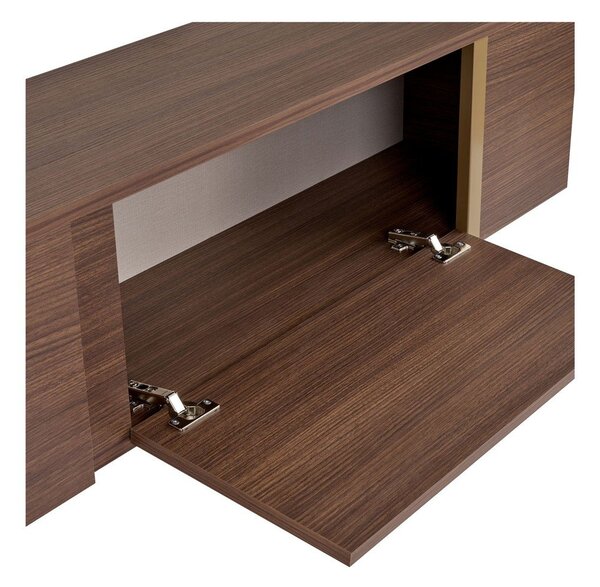 Mobile TV colore naturale scuro con effetto noce 180x50x30 cm Onera – Kalune Design