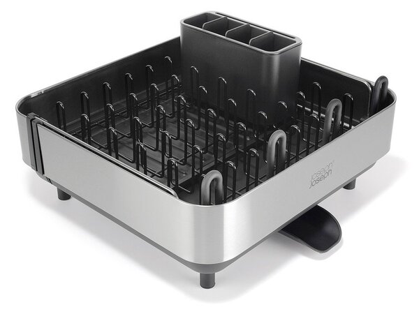 Scolapiatti regolabile nero in plastica 35,5x38 cm Extend Steel Plus – Joseph Joseph
