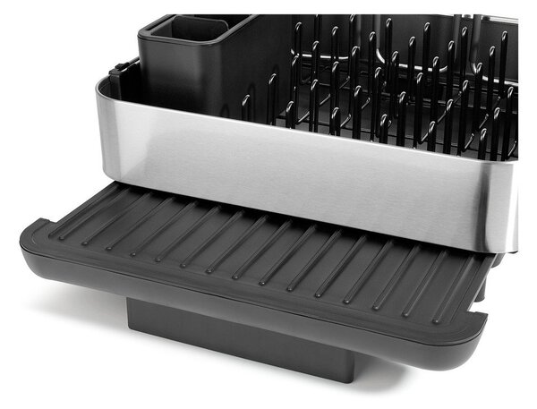 Scolapiatti regolabile nero in plastica 35,5x38 cm Extend Steel Plus – Joseph Joseph