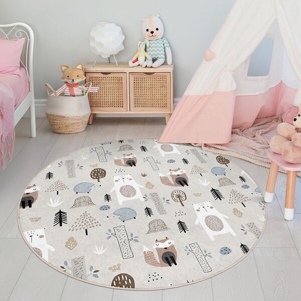 Tappeto per bambini lavabile ø150 cm Forest Friends – Mila Home