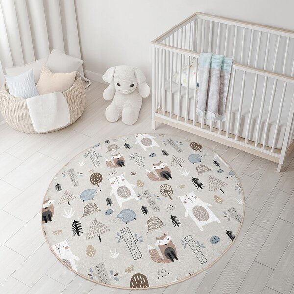 Tappeto per bambini lavabile ø150 cm Forest Friends – Mila Home