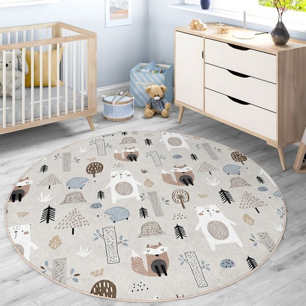 Tappeto per bambini lavabile ø150 cm Forest Friends – Mila Home
