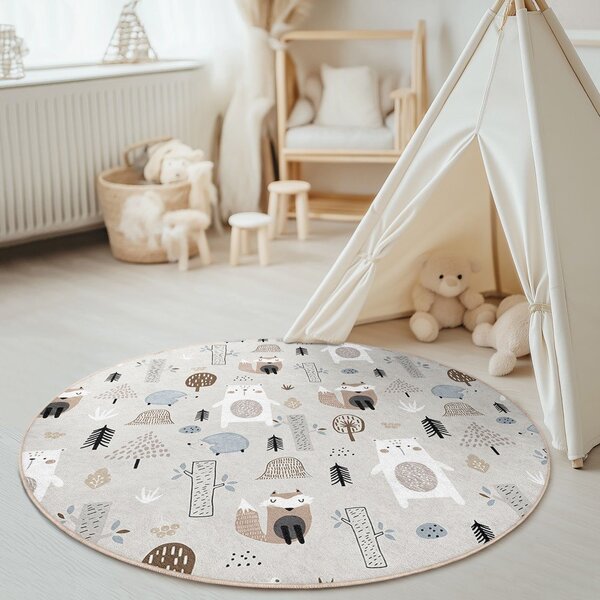 Tappeto per bambini lavabile ø150 cm Forest Friends – Mila Home