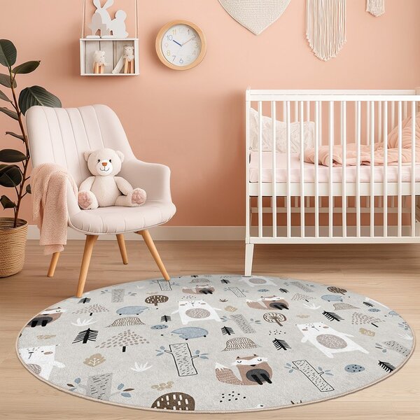 Tappeto per bambini lavabile ø150 cm Forest Friends – Mila Home