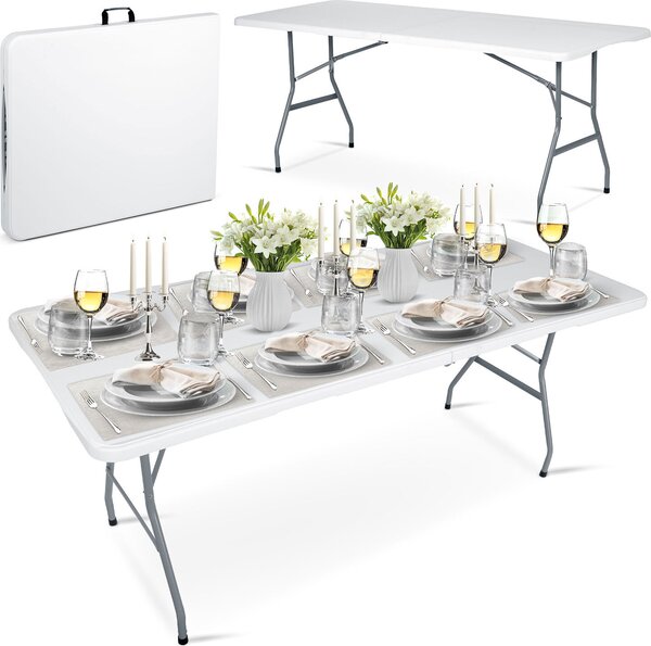 Tavolo pieghevole da giardino 180 cm Plonos bianco