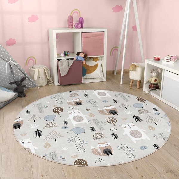 Tappeto per bambini lavabile ø150 cm Forest Friends – Mila Home