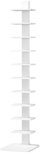 HOMCOM Libreria Torre 11 Ripiani, Scaffale Alto e Stretto Salvaspazio, Bianco | Aosom Italy