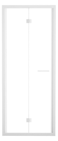 Porta doccia pieghevole Record 71 cm, H 195 cm in vetro, spessore 6 mm trasparente bianco
