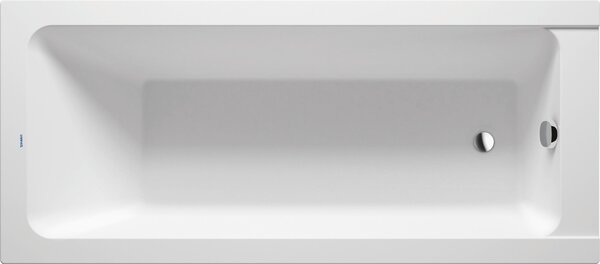Vasca Duravit D-Code 170 x 75 x 42 cm versione da incasso, zona piedi di scarico, bianco, 700100000000000