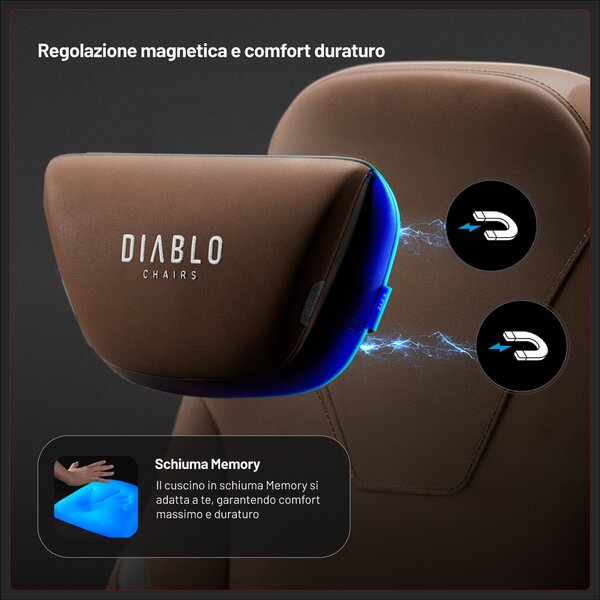 Sedia da gaming in tessuto marrone, Normal: Diablo X.Eye Prime Cinnamon Brown
