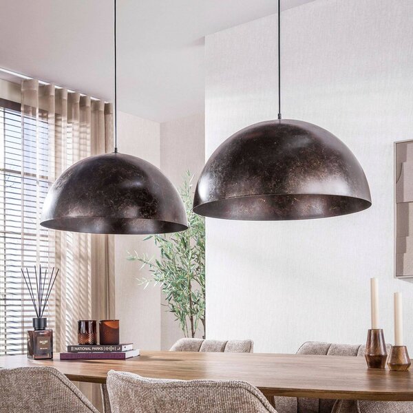 ZIJLSTRA Lampada a sospensione Dome, dimmerabile, Marrone / Ruggine, Soggiorno / Sala da pranzo, Metallo, Scandinavo, Lampada a sospensione