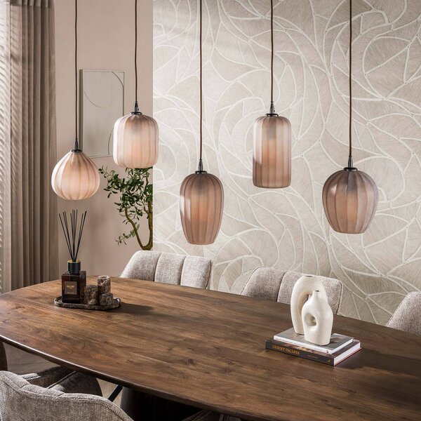 ZIJLSTRA Lampada a sospensione in vetro Altura, dimmerabile, Crema / Ambra, Soggiorno / Sala da pranzo, Vetro, Scandinavo, Lampada a sospensione