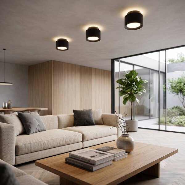 Näve Plafoniera a LED Trimes, dimmerabile, Nero, Soggiorno / Sala da pranzo, Plastica, Plafoniera LED