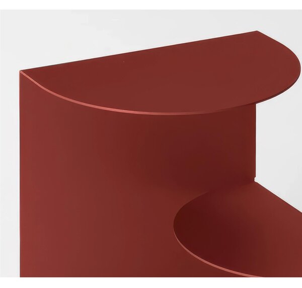 Sidetable SLOPE dal design minimal e moderno Dimensioni 37x38xh 50 cm che pu� essere utilizzato sia come tavolino di servizio lato divano sia come semplice comodino colore Rosso Terracotta