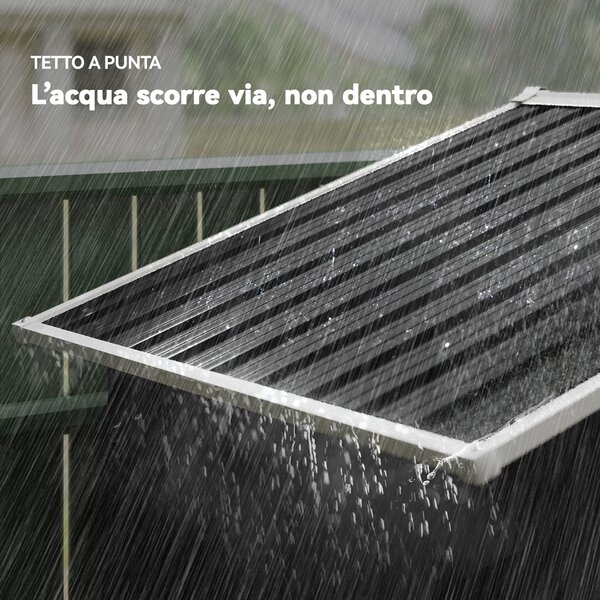 Outsunny Casetta da Giardino Capanno Porta Attrezzi Acciaio 194x107x191 cm, Grigio | Aosom Italy