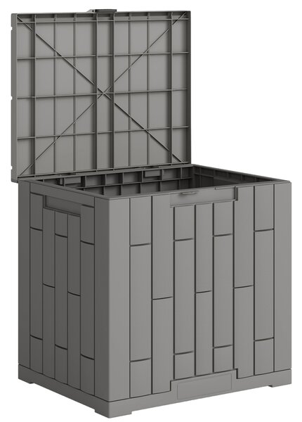Outsunny Baule da Giardino 114L in Resina Impermeabile e Anti UV con Chiusura a Chiave, 56x44x54 cm, Grigio | Aosom Italy