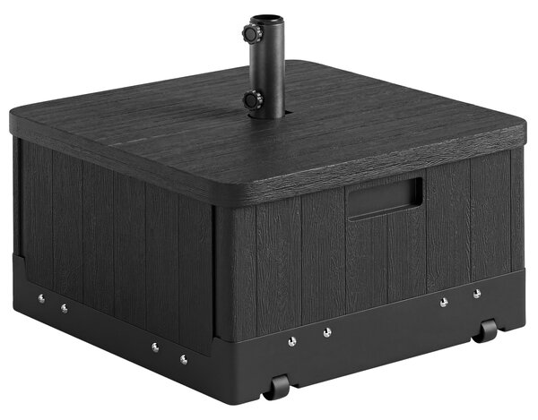 Outsunny Base per Ombrellone 3-in-1 Riempibile Multiuso Tavolino da Caffè e Fioriera, Nero | Aosom Italy
