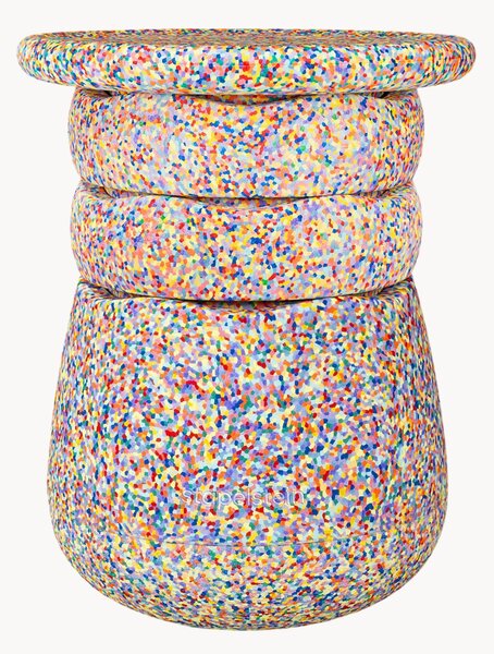 Set pouf contenitore per bambini con pietre impilabili Dynamic, set da 5