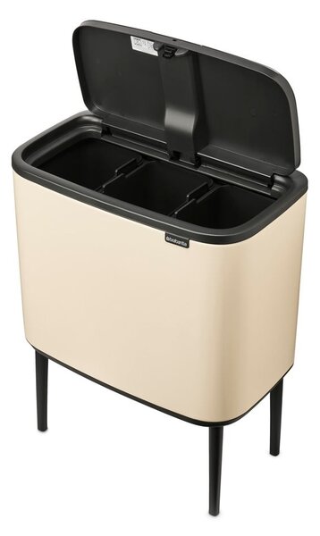 Bidone in acciaio beige touch per raccolta differenziata 33 l Bo Touch Bin - Brabantia