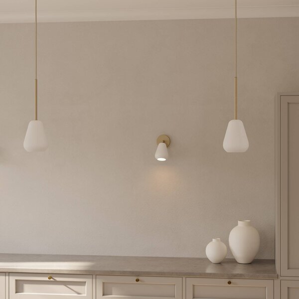 Nuura Aps Lampada a sospensione Anoli Spot, dimmerabile, Bianco / Opale, Soggiorno / Sala da pranzo, Metallo, Scandinavo, Lampada a sospensione