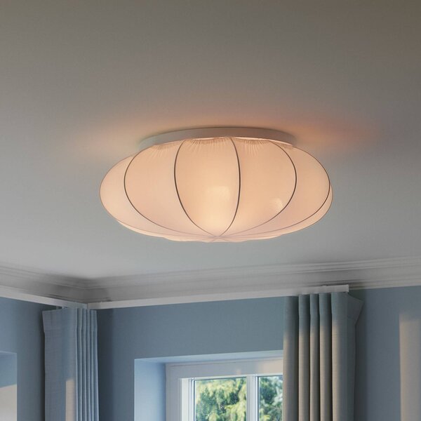 Nordlux Plafoniera soffitto Aeron, dimmerabile, Bianco / Opale, Soggiorno / Sala da pranzo, Metallo, Plafoniera