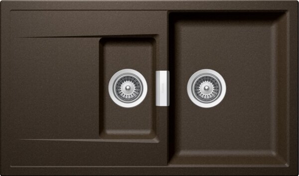 Schock Mono D-150 A lavello da incasso in bronzo, con tagliere in legno