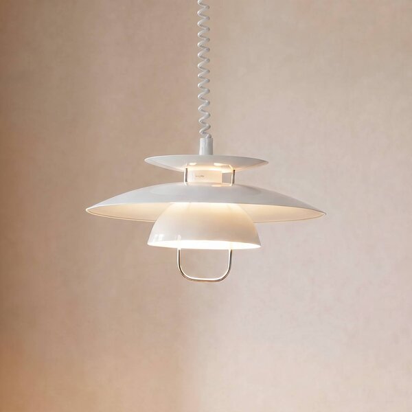 Lampada a sospensione Nadija Lindby, dimmerabile, Bianco / Opale, Cucina, Metallo, Scandinavo, Lampada a sospensione